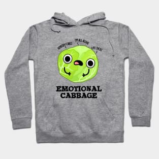 Emotional Cabbage Cute Veggie Pun Hoodie